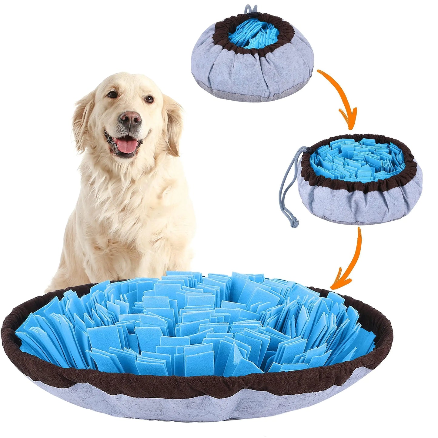 Rescue Paws Smart Sniff: Adjustable Interactive Dog Puzzle Feeding Mat