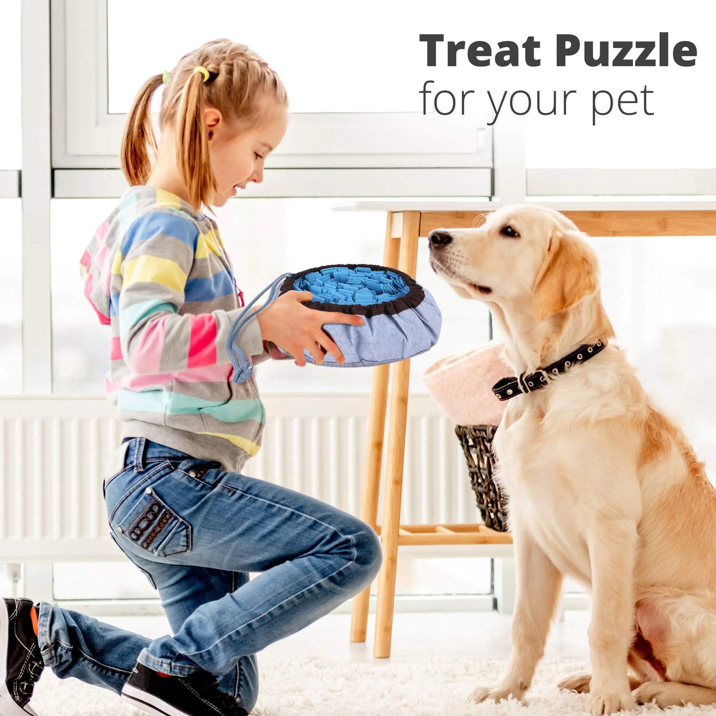 Rescue Paws Smart Sniff: Adjustable Interactive Dog Puzzle Feeding Mat