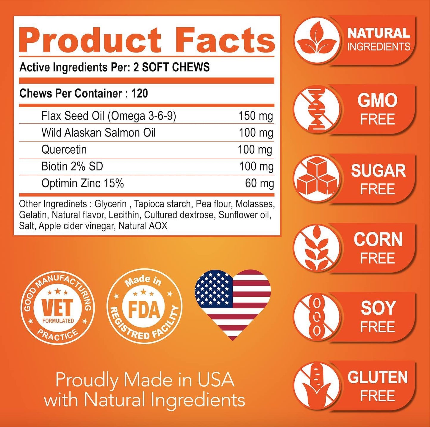 Omega-3 Fish Oil for Dogs - Salmon Oil Skin & Coat Supplement | Allergy Relief, Anti-Shedding & Itch Support