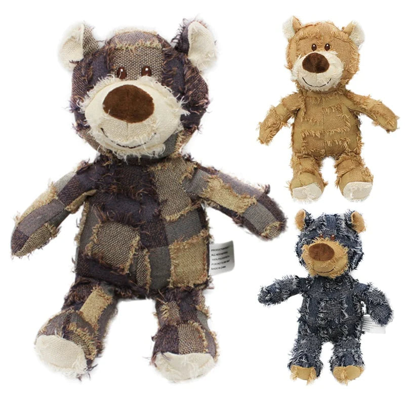 Cuddly Guardian: Therapeutic Bear Plush Dog Toy - Training & Comfort Combined