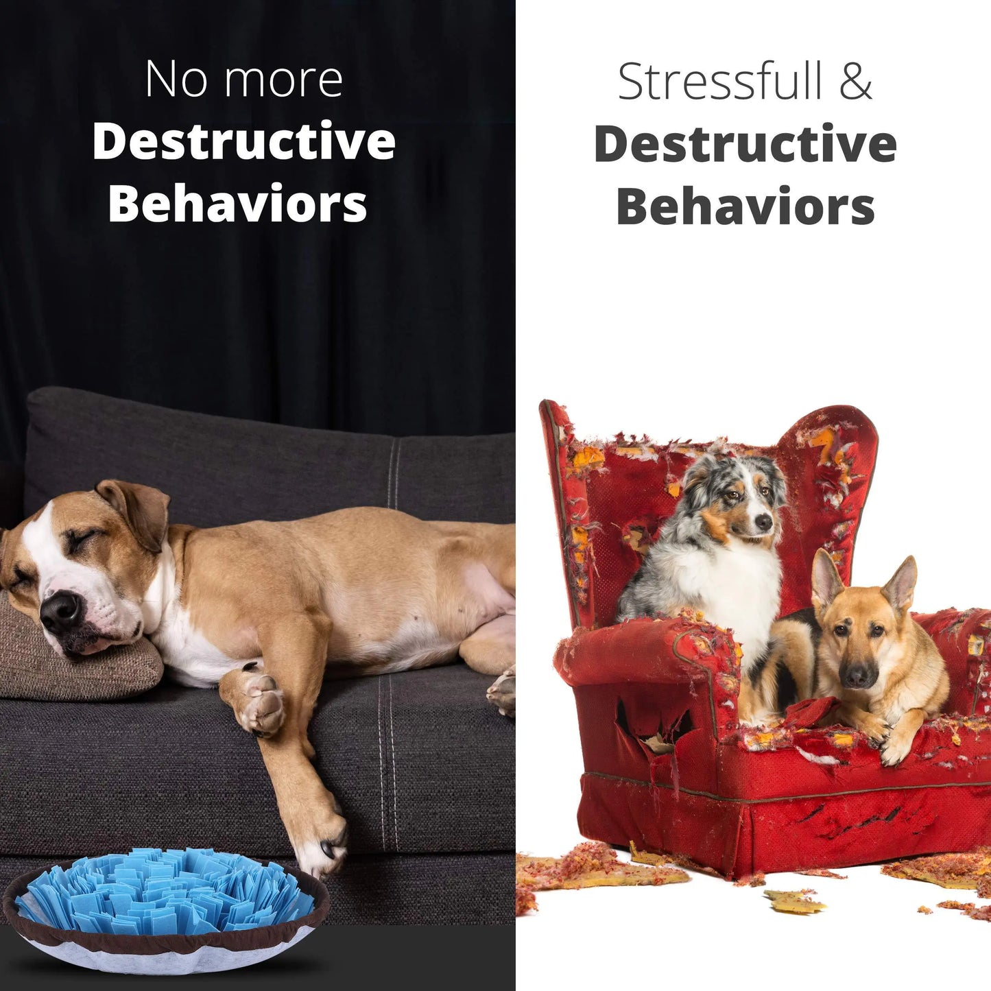 Rescue Paws Smart Sniff: Adjustable Interactive Dog Puzzle Feeding Mat