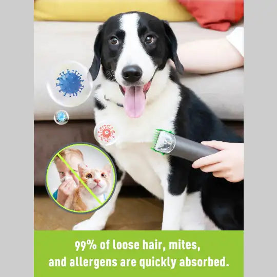 Pet Grooming Vacuum Kit with Clippers - 2-in-1 Low-Noise Grooming System | Mess-Free Pet Hair Trimmer for Dogs & Cats