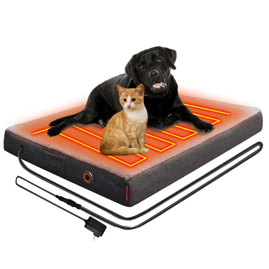 Comfort Guardian™ Heated Orthopedic Dog Bed | Arthritis Relief & Cozy Warmth for Senior Pets
